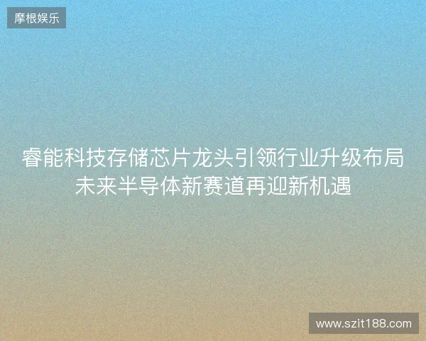 睿能科技存储芯片龙头引领行业升级布局未来半导体新赛道再迎新机遇